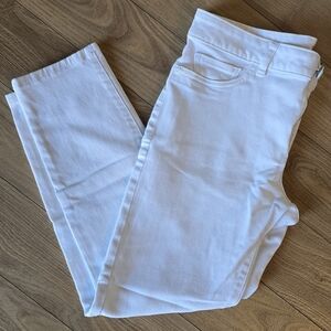 DL1961 Florence Instasculpt Cropped mid-rise skinny jeans in crisp Porcelain 29W